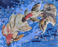 . Koi fish mosaic
