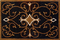 scroll entryway mosaic