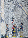 A tribute to 911 mosaic...Fireman at the World Trade center