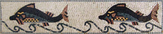 fish border mosaic