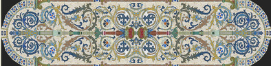  Mosaic Tunisian rug mosaic  with scrolls
