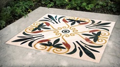 floor mosaic installation