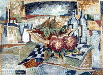 Abstract fruit still life  mosaic