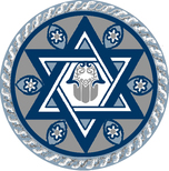  Hamsa and Jewish star  mosaic medallion
