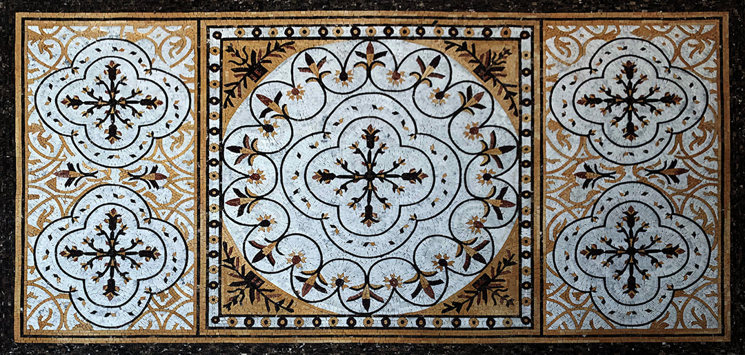 Entryway Mosaic with scroll work
