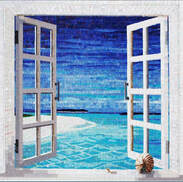 View from a window--- Glass mosaic