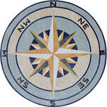 Compass Rose Mosaic for indoors or outdoor use, walls , floors ,tables