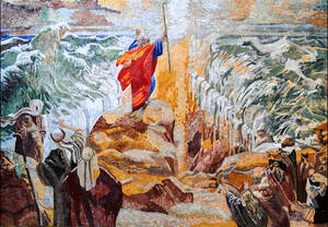  Moses parting the Sea Mosaic Mural