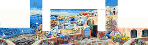 .panoramic mediterranean mosaic redesigned for kitchen backsplash