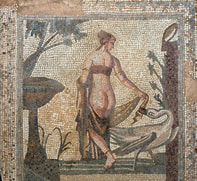 Ancient roman Woman mosaic