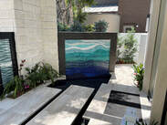 Installation GLASS  wave Mosaic water feature