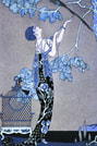  blue lady stylized mosaic