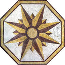 compass rose octogonal mosaic