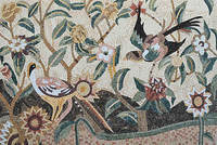  Birds and flowers mosaic