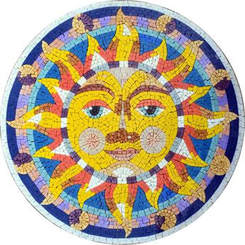 Vibrant sun mosaic.. a rainbow of colors