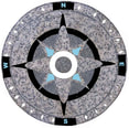 compass rose medallion mosaic with directions