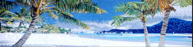  Panoramic Tropical beach mosaic
