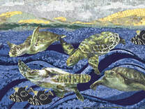 Turtles Mosaic undersea mural