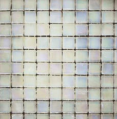  white irridescent  glass mosaic 12x12' sheet